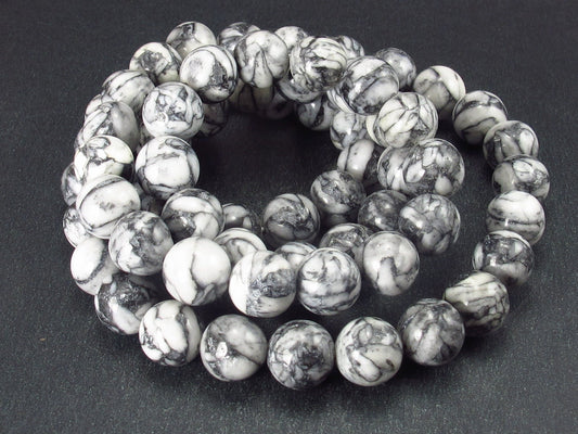 Pinolite Pinolith Necklace from Austria - 20" - 8mm Round Beads