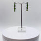 Green Helenite Hoop Earrings – Sterling Silver Hoops with Helenite