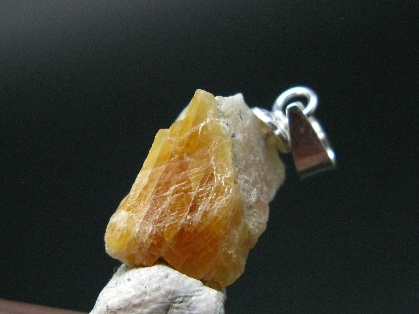 Johachidolite Crystal Silver Pendant from Mogok - 0.8" - 1.57 Grams
