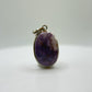 Tiffany Stone Pendant Purple Opal Fluorite Gemstone Silver Necklace Rare Natural Stone Jewelry Gift