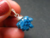 Cavansite Crystal Pendant In Sterling Silver From India - 1.0"