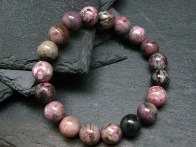 Cobaltocalcite Cobaltoan Calcite Genuine Bracelet ~ 7 Inches ~ 10mm Round Beads