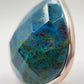 Faceted Chrysocolla Pendant Blue Green Gemstone Silver Necklace Natural Stone Statement Jewelry Gift