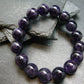 Amethyst Genuine Bracelet ~ 7 Inches ~ 12mm Round Beads