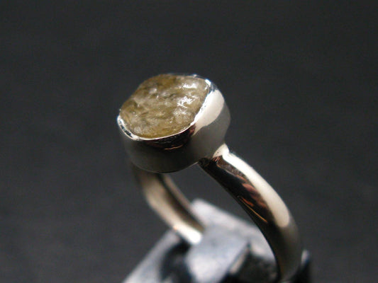 Rare Agni Gold Danburite Silver Ring From Tanzania - 1.96 Grams - size 6