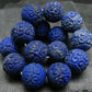 Lapis Lazuli Lazurite Genuine Bracelet ~ 7.5 Inches ~ 15mm Carved Beads
