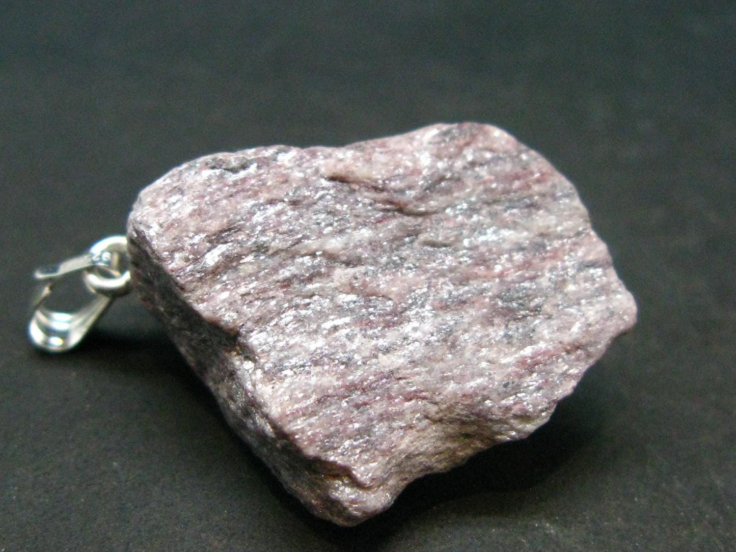 Rare Vitalite Crystal Silver Pendant From New Zealand - 1.3" - 7.94 Grams