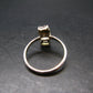 Moldavite Herkimer Meteorite Sterling Silver Ring From Czech Republic - Size 9 - 2.67 Grams