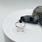 Blue Sapphire Filigree Ring: Sterling Silver Vintage Style - Size 8