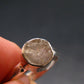 Gray Herderite Silver Ring from Africa - Size 7 - 1.81 Grams