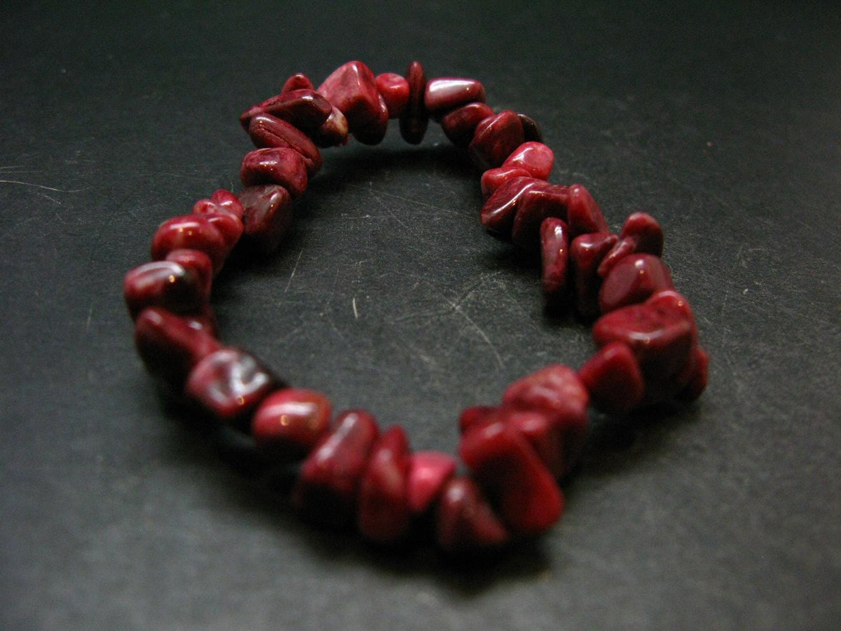 Thulite Genuine Bracelet ~ 7 Inches ~ 9mm Tumbled Beads