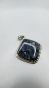 Lattice Sunstone Pendant Rare Gemstone Silver Necklace Natural Sparkle Stone Unique Jewelry Gift