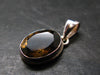 Smoky Quartz Crystal Facetted Silver Pendant From China - 0.9" - 3.29 Grams