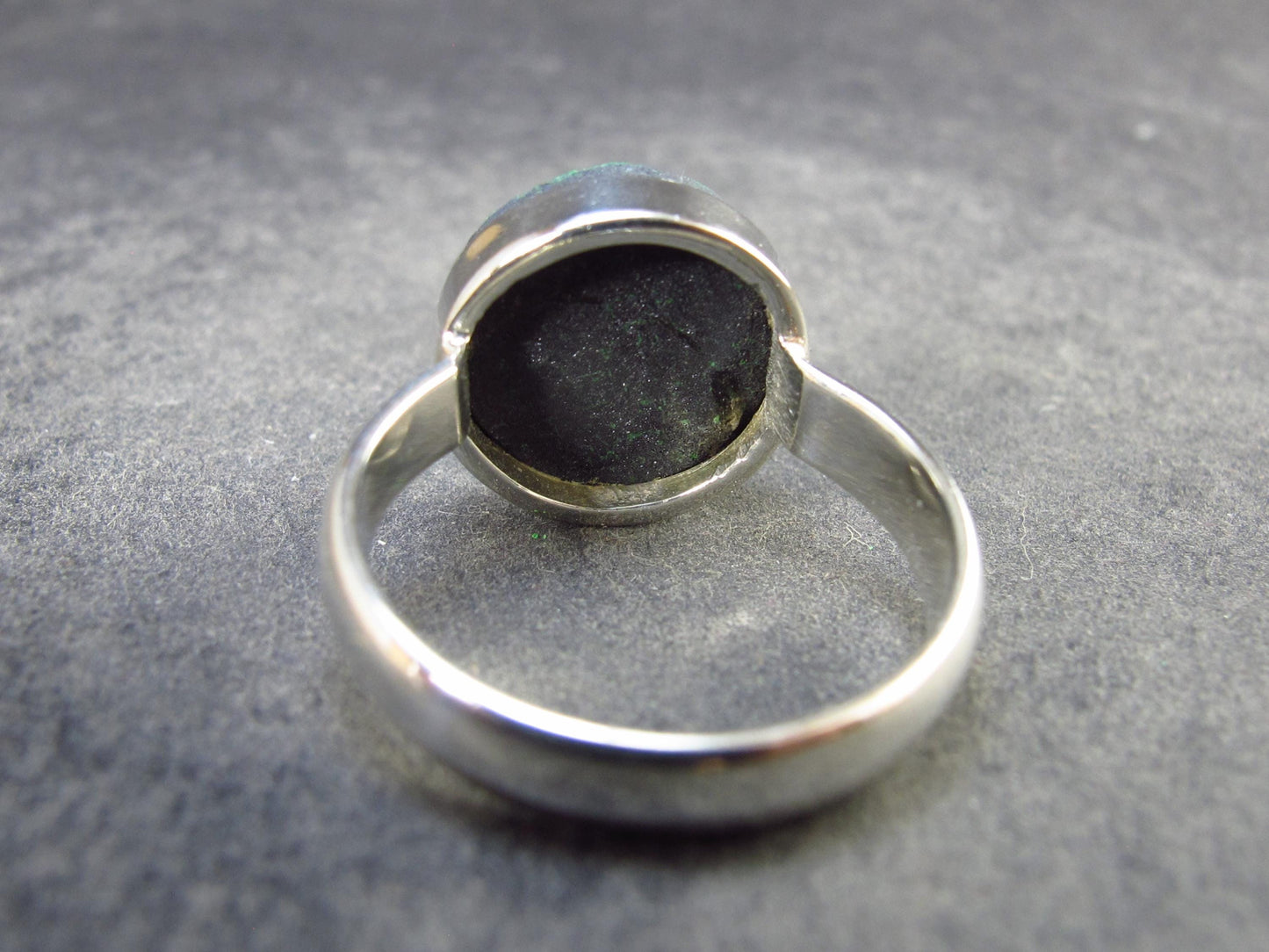 Uvarovite (Green Chromium Garnet) Cluster Silver Ring from Russia - Size 8 - 5.34 Grams