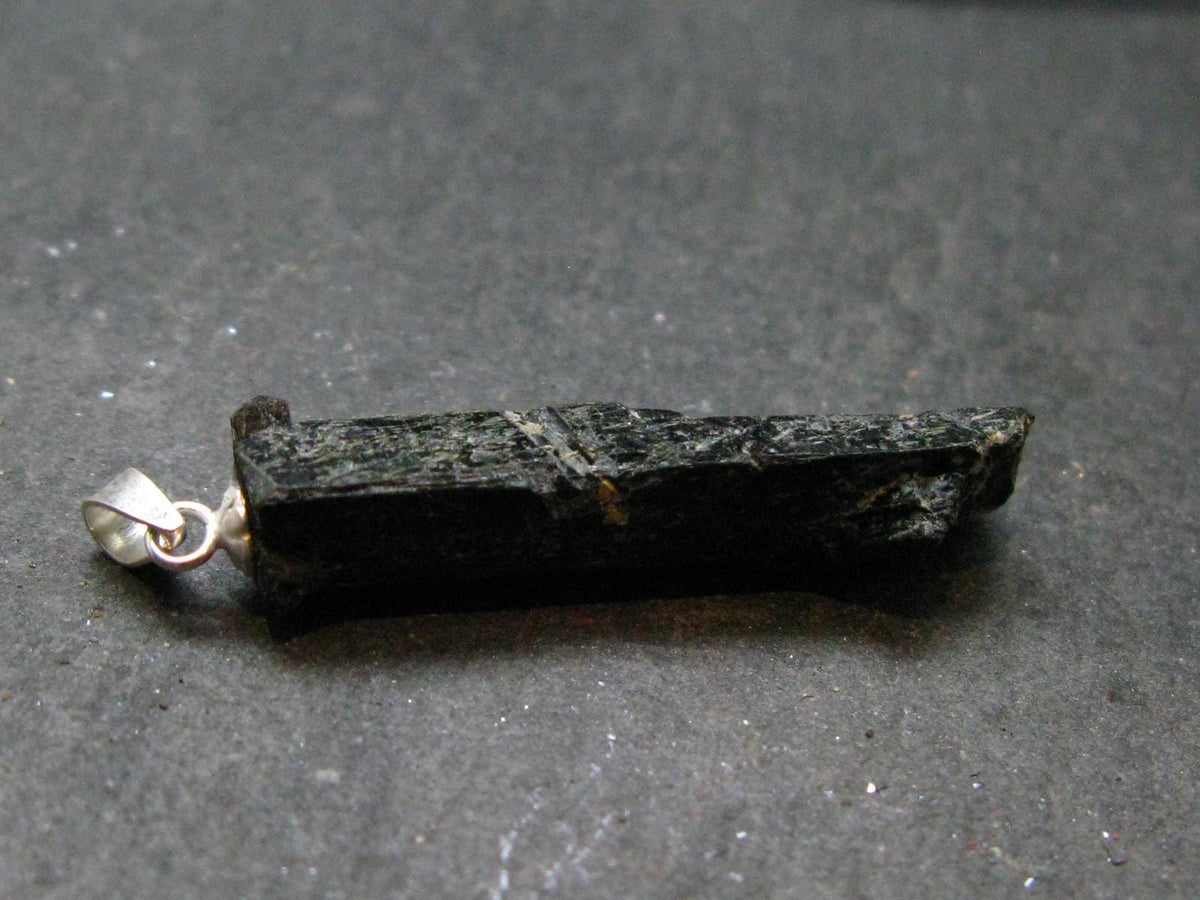 Aegirine Crystal Silver Pendant From Malawi - 1.5" - 3.74 Grams