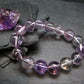 Ametrine Genuine Bracelet ~ 7.5 Inches ~ 15mm Round Beads