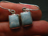 Natural Cabochon Larimar Pectolite 925 Sterling Silver Earrings from Dominican Republic - 4.32 Grams