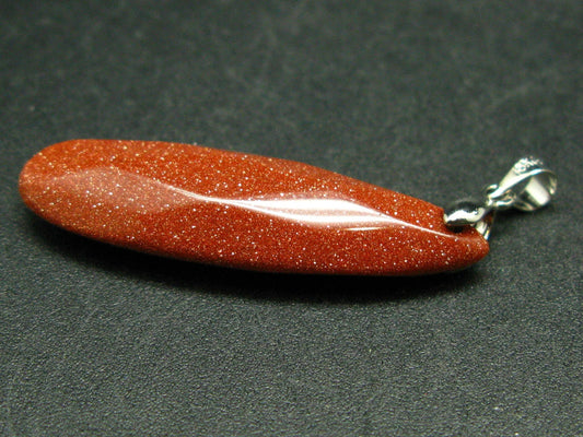 Reddish Brown Goldstone Pendant - 1.9"