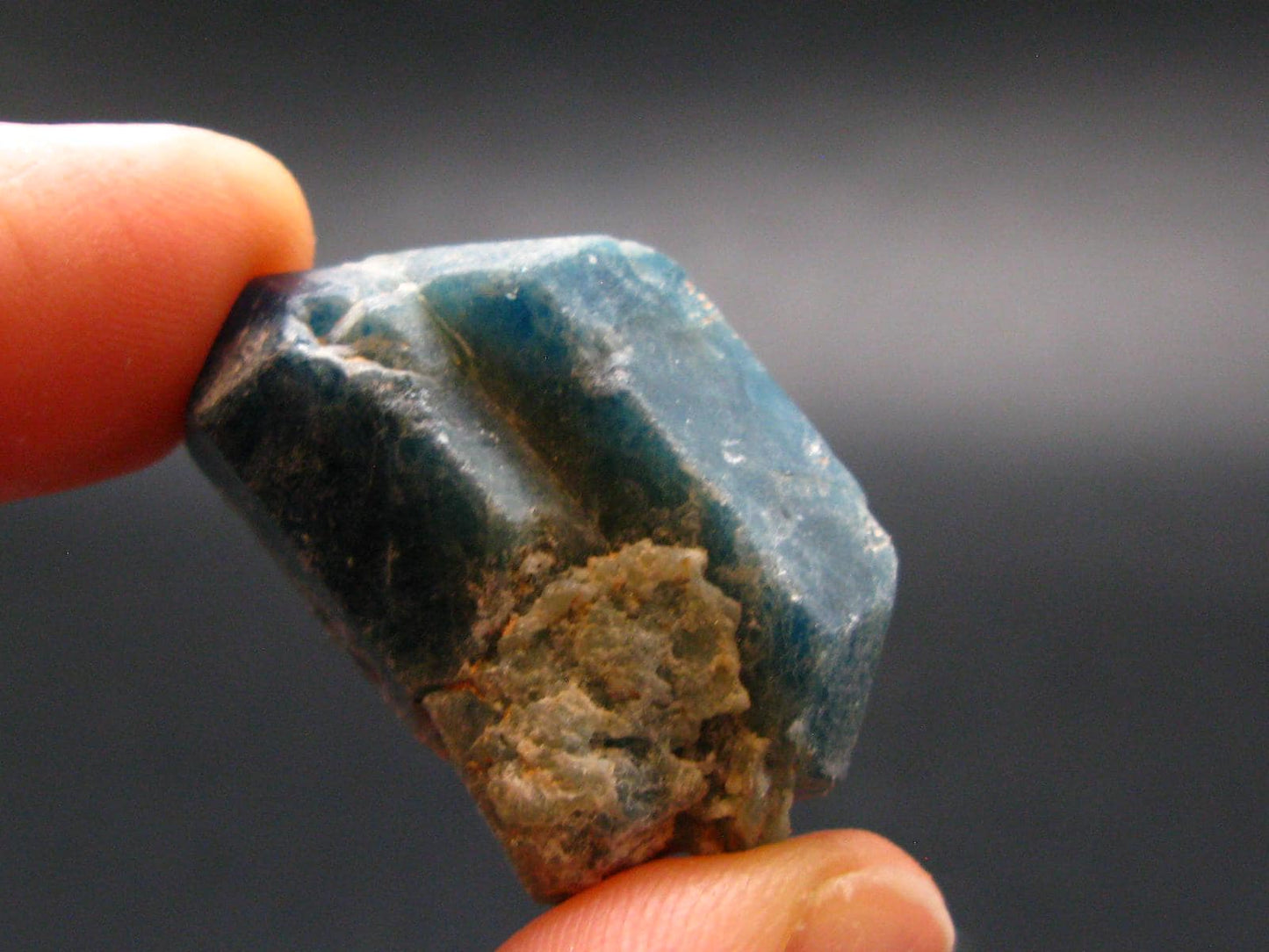 Large Neon Blue Apatite Crystal From Brazil - 1.2" - 14.08 Grams