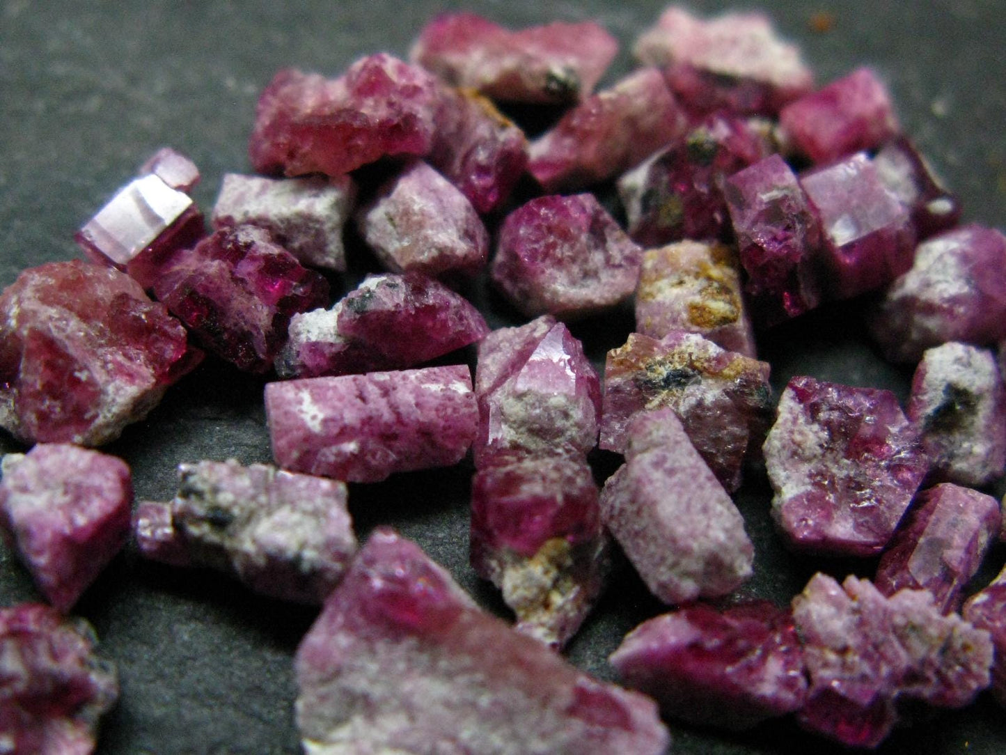 Nice Lot of 36 Bixbite Red Emerald Beryl Crystals From Utah USA - 18.67 Carats