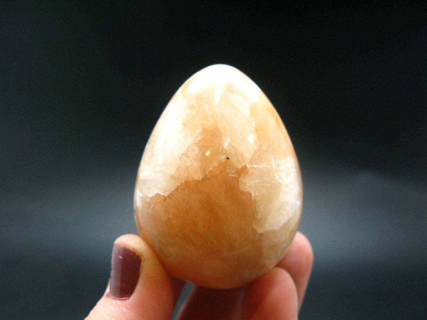 Unique Stilbite Egg From India - 2.0"