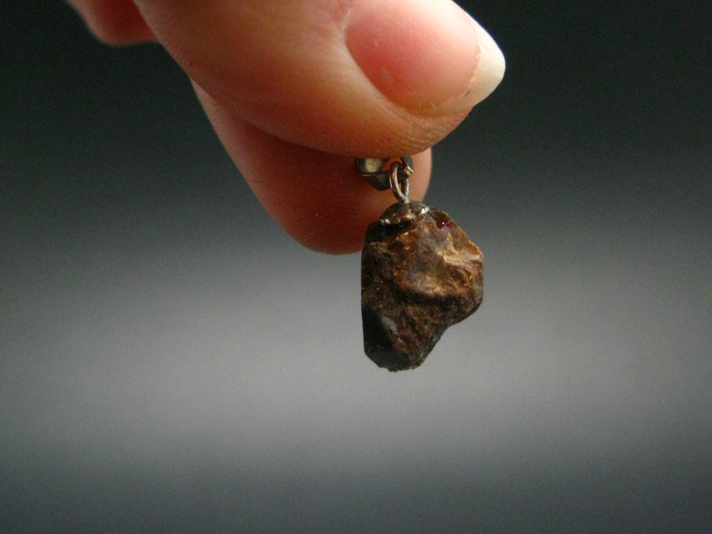 Rare Zircon Crystal Silver Pendant From Tanzania - 0.7" - 1.99 Grams