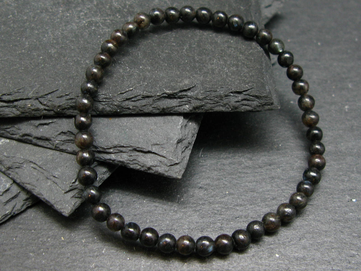 Astrophylite Astrophyllite Genuine Bracelet ~ 7 Inches ~ 4mm Round Beads
