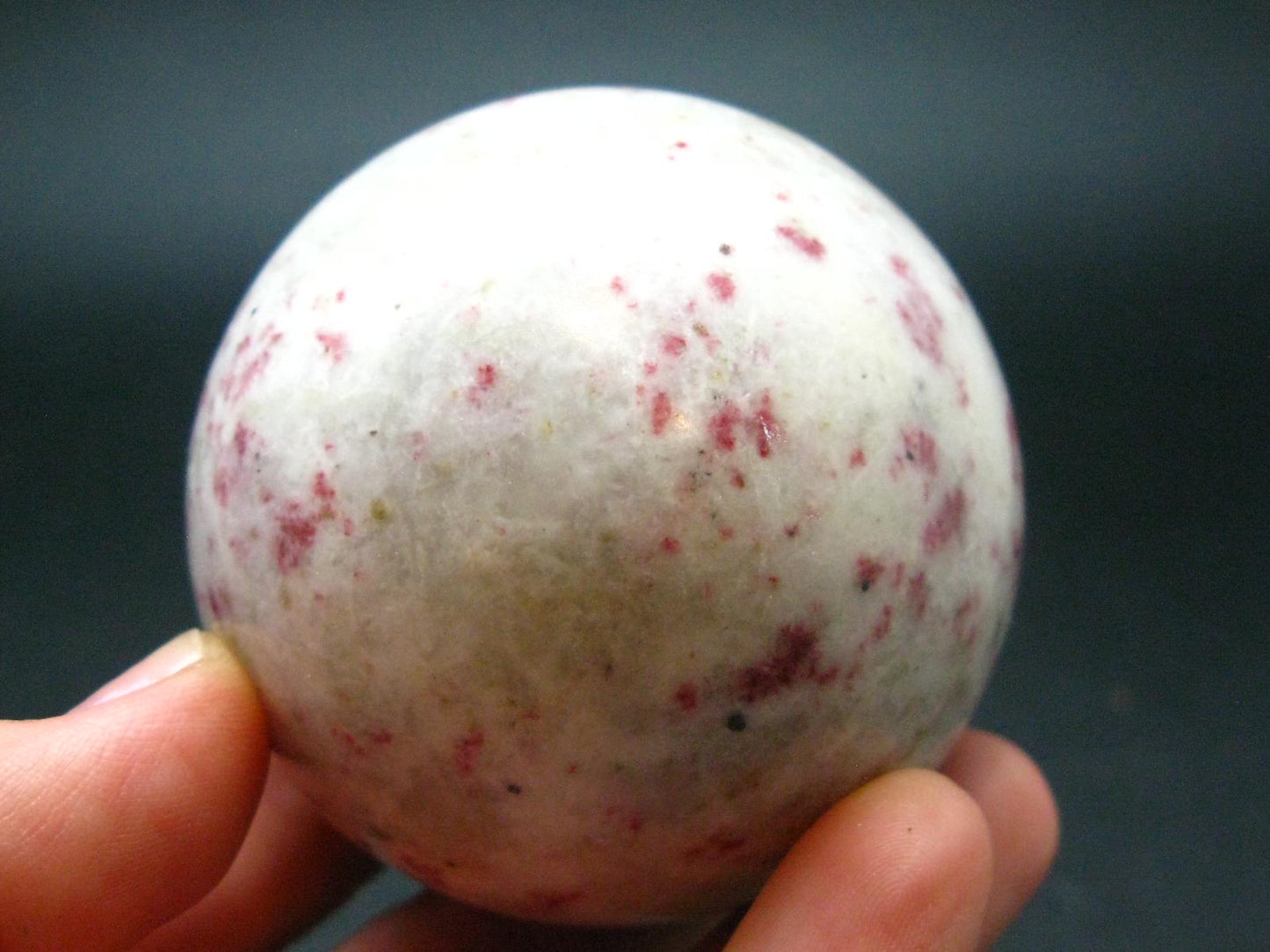 Large Cinnabar in Quartz Sphere from Peru - 239.13 Grams - 2.2"