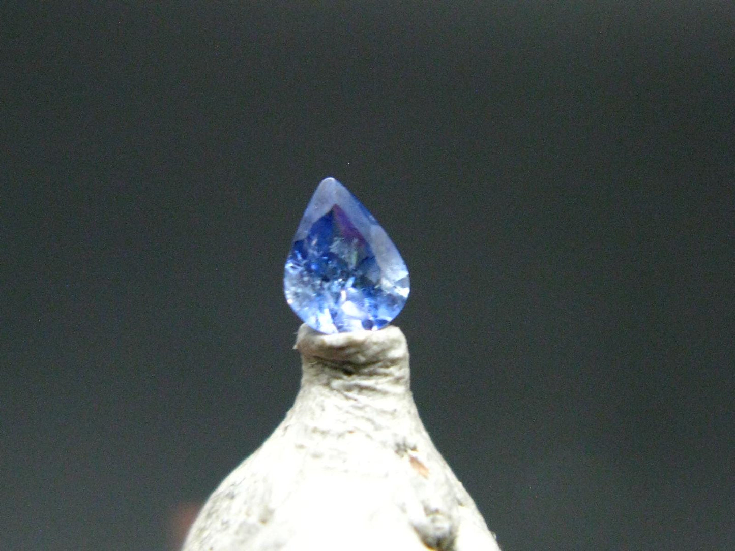 Gem Benitoite Cut Stone From California - 0.12 Carats - 3.6x3.0mm