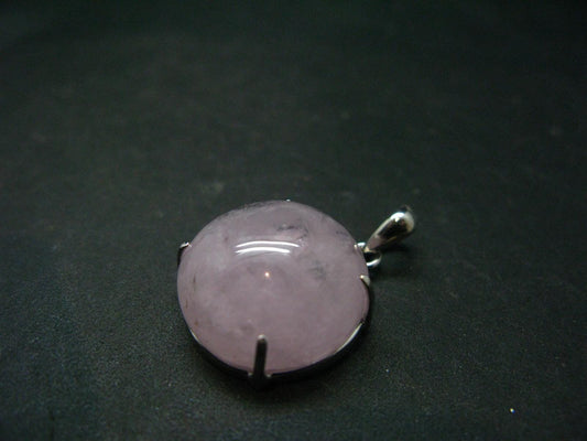Pink Morganite Silver Pendant From Brazil - 1.1" - 6.23 Grams