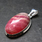 Rhodochrosite Silver Plated Pendant From Argentina - 1.4" - 7.87 Grams