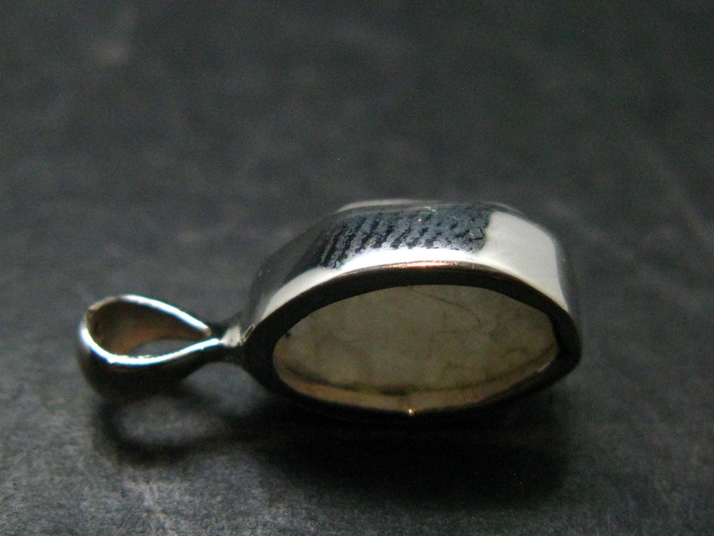 Very Rare White Cryolite 925 Silver Pendant from Greenland - 0.7" - 1.31 Grams