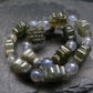 Labradorite Genuine Bracelet ~ 7.5 Inches ~ Carving Beads
