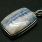 Rare Blue Scheelite Silver Pendant From Turkey - 1.5" - 9.00 Grams