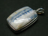 Rare Blue Scheelite Silver Pendant From Turkey - 1.5" - 9.00 Grams