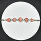Natural Rhodochrosite Sterling Silver Bracelet | Pink Link Bracelet