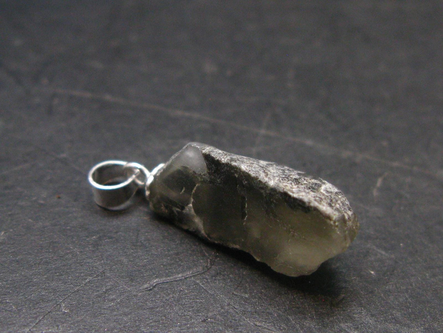 Phenakite Phenacite Crystal Silver Pendant from Russia - 1.0" - 2.27 Grams