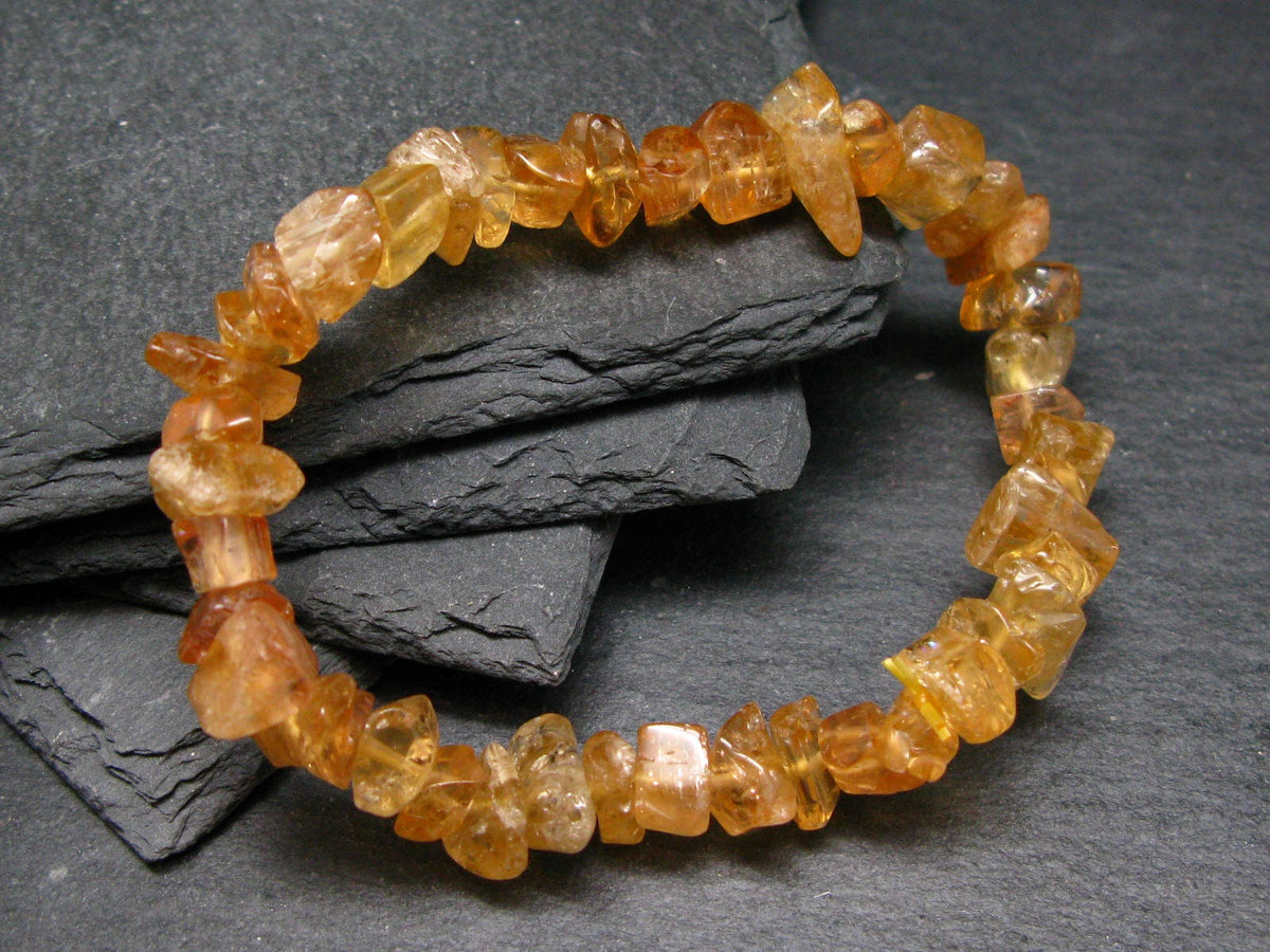 Imperial Topaz Genuine Bracelet ~ 7 Inches ~ 10mm Tumbled Beads