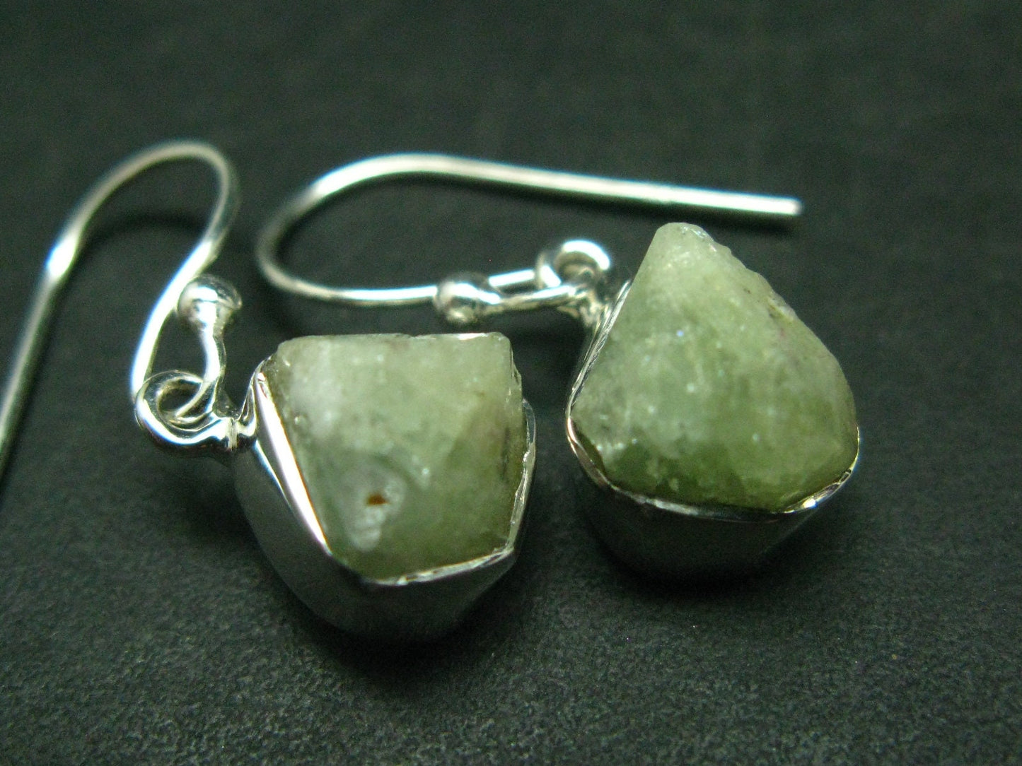 Rhodizite Rhodozite Silver Earrings From Madagascar- 1.0" - 3.5 Grams