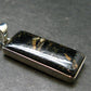 Very Rare Sterling Silver Nuumite Nuummite Pendant From Greenland - 1.7" - 8.51 Grams