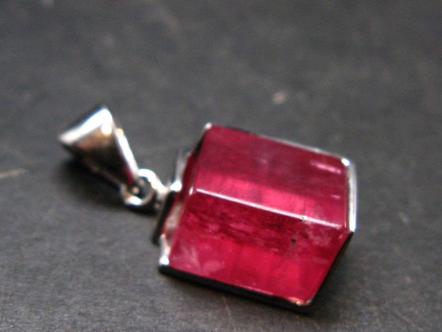 Rhodochrosite Sterling Silver Pendant From Alma Colorado - 1.0" - 4.58 Grams