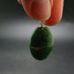 Tsavorite Gem Green Garnet Sterling Silver Pendant From Tanzania - 1.1" - 5.11 Grams