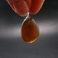 Rare Blue Amber Tumbled Fluorescent Silver Pendant From Indonesia - 1.2" - 3.27 Grams