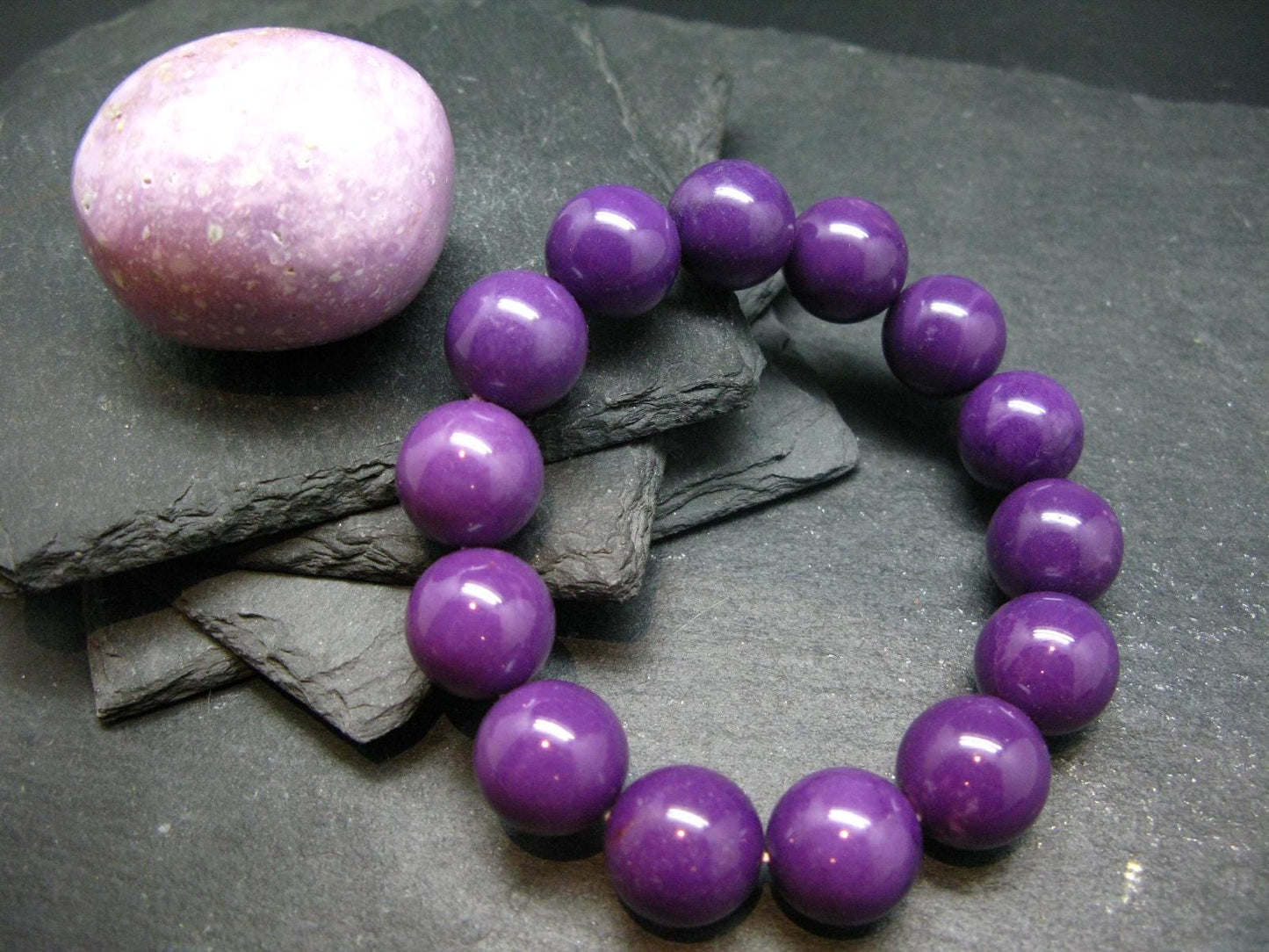 Phosphosiderite Phospho Siderite Genuine Bracelet ~ 7.5 Inches ~ 16mm Round Beads