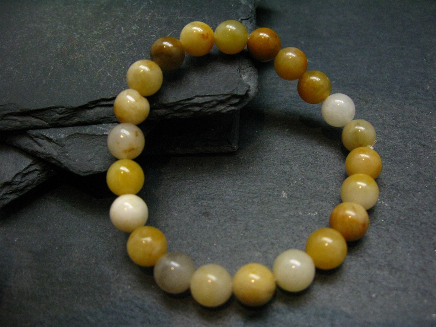 Golden Healer Quartz Genuine Bracelet ~ 7 Inches ~ 8mm Round Beads