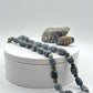 Raw Blue Sapphire Beaded Necklace: Natural Gemstone Healing Crystal