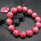 Rhodochrosite Genuine Bracelet ~ 7.5 Inches ~ 16mm Round Beads