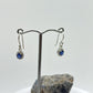 Sapphire Halo Dangle Earrings | Natural Blue Sapphire Drop Earrings | Sterling Silver Earrings | September Birthstone - Weight 2.04 Grams