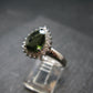Moldavite Sterling Silver Ring From Czech Republic - Size 7.5 - 3.55 Grams