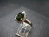 Moldavite Sterling Silver Ring From Czech Republic - Size 7.5 - 3.55 Grams